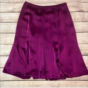 Ann Taylor Godet Skirt Purple